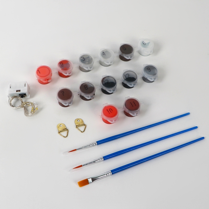 Картина по номерам с подрамником и гирляндой «Машина», 20 х 30 см Картина по номерам с подрамником и гирляндой «Машина», 20 х 30 см