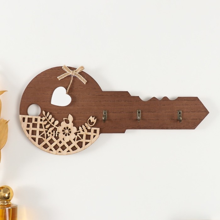 Крючки декоративные дерево Крючки декоративные дерево "Большой ключик" 33х2,3х15 см