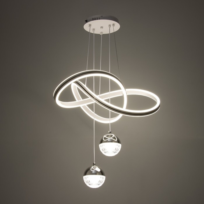 Светильник с ПДУ Светильник с ПДУ "Мона" LED 170Вт 3000-6000К белый 49х49х19-119 см