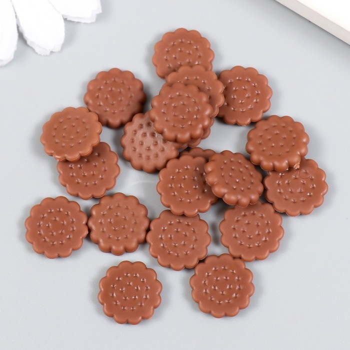 Декор для творчества PVC Декор для творчества PVC "Шоколадная печенька" набор 20 шт 1,5х1,5х0,3 см