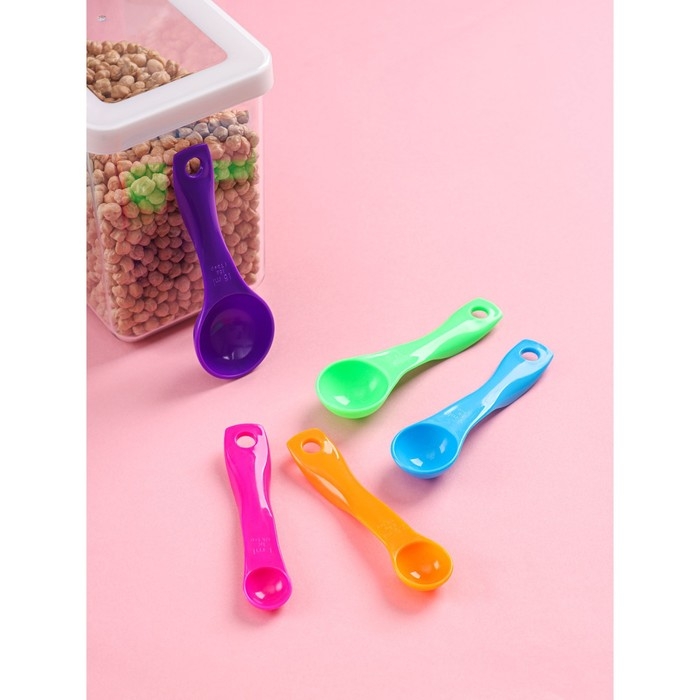 Набор мерных ложек Доляна «Креатив», 5 шт: 1 мл, 2,5 мл, 5 мл, 7,5 мл, 15 мл, цвет МИКС Набор мерных ложек Доляна «Креатив», 5 шт: 1 мл, 2,5 мл, 5 мл, 7,5 мл, 15 мл, цвет МИКС