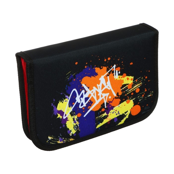 Пенал 3 секции, вкладка внутри, 140 х 210 х 40 мм, тканевый, Calligrata TOP Block Пенал 3 секции, вкладка внутри, 140 х 210 х 40 мм, тканевый, Calligrata TOP Block "Кеды"