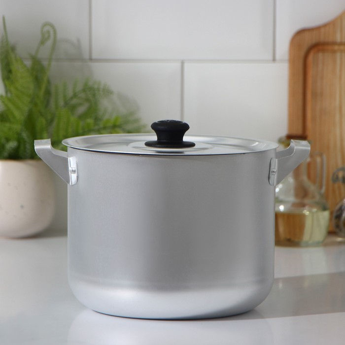 Кастрюля алюминиевая, 3,5 л, металлическая крышка Кастрюля алюминиевая, 3,5 л, металлическая крышка