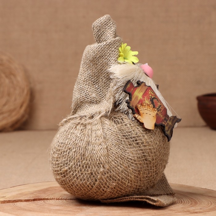 Оберег-домовой Оберег-домовой "Васек на мешковине, с самоваром и подковой",МИКС 25х20х17 см