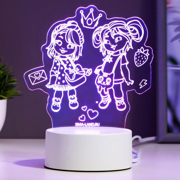 Светильник  Светильник "Подружки" LED RGB от сети RISALUX