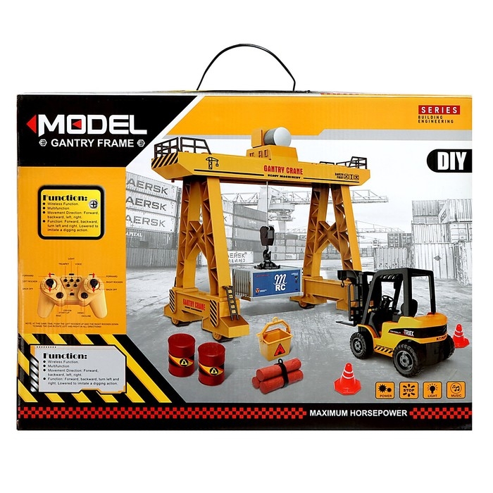 Кран на радиоуправлении «Козловой», работает от аккумулятора Кран на радиоуправлении «Козловой», работает от аккумулятора