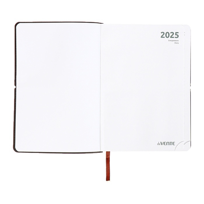 Ежедневник датированный 2025, A5 168 листов, deVENTE. Saltos, мягкая обложка кожзам, перфорация, ляссе, блок 70, коричневый Ежедневник датированный 2025, A5 168 листов, deVENTE. Saltos, мягкая обложка кожзам, перфорация, ляссе, блок 70, коричневый