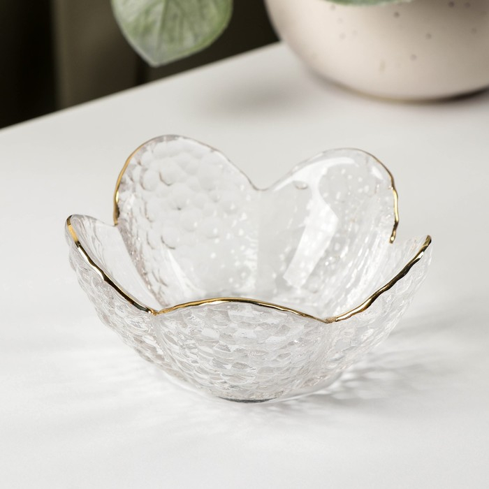 Миска стеклянная фигурная &laquo;Цветок&raquo;, 60 мл, 9&times;4 см