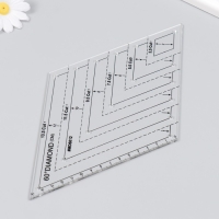 Линейка для пэчворка пластик 60° "Ромб"