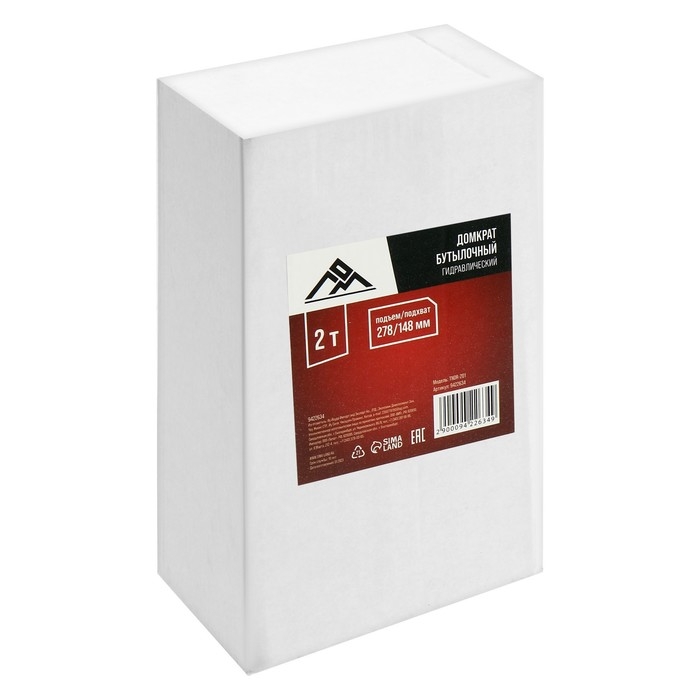 Домкрат бутылочный гидравлический ЛОМ, подъем/подхват 278/148 мм, 2 т Домкрат бутылочный гидравлический ЛОМ, подъем/подхват 278/148 мм, 2 т