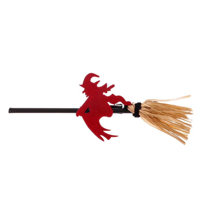 Зажим для волос  Зажим для волос "Ведьма на метле", цвета МИКС