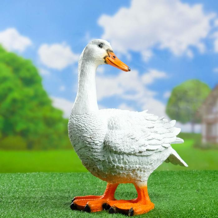 Садовая фигура Садовая фигура "Гусь" белый, 20х35х41см