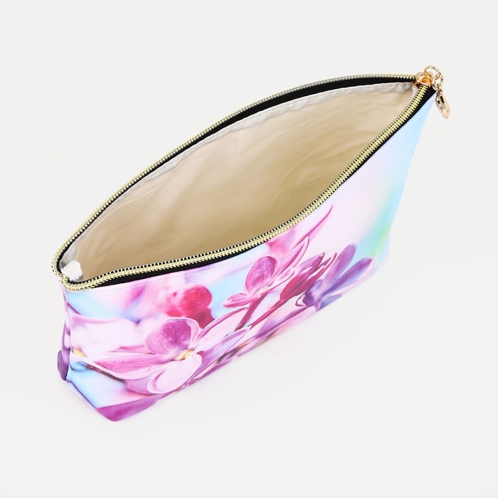 Косметичка на молнии, цвет белый/розовый/голубой