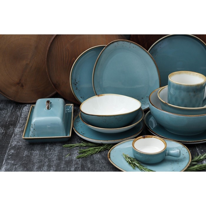 Салатник фарфоровый Magistro «Церера», 440 мл, 15,5×13,4 см, цвет голубой Салатник фарфоровый Magistro «Церера», 440 мл, 15,5×13,4 см, цвет голубой