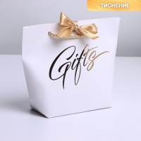 Пакет подарочный, упаковка, «Gifts», 14 х 17 х 7 см