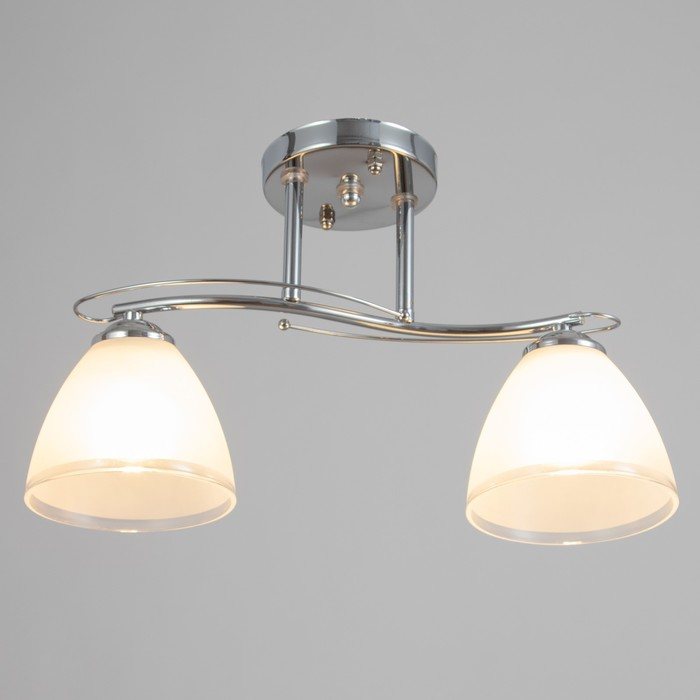 Люстра 1084/2SL 40Вт Е27 серебро 42х15х23 см BayerLux