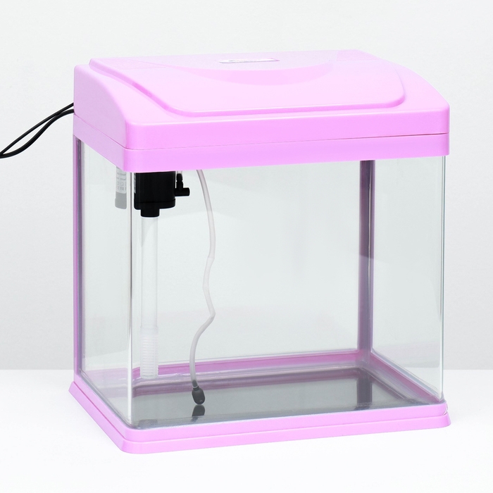 Аквариум SeaStar HX-320F в комплекте: LED-лампа, фильтр, 18 л, розовый Аквариум SeaStar HX-320F в комплекте: LED-лампа, фильтр, 18 л, розовый