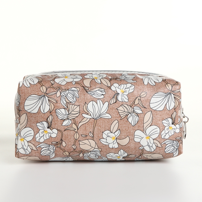 Косметичка на молнии, цвет коричневый Косметичка на молнии, цвет коричневый