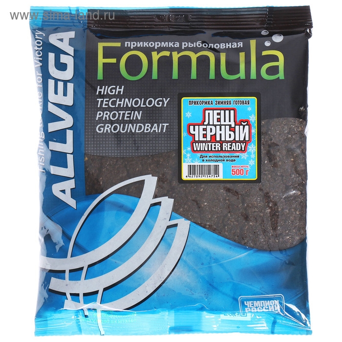 Прикормка зимняя готовая ALLVEGA, Formula Winter Ready, 500 г, лещ черный Прикормка зимняя готовая ALLVEGA, Formula Winter Ready, 500 г, лещ черный