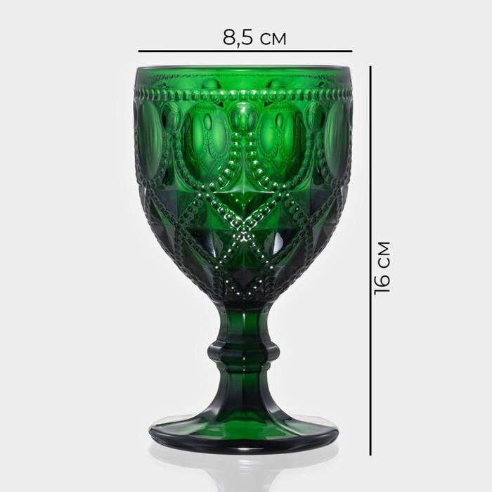 Набор бокалов из стекла Magistro «Варьете», 320 мл, 6 шт, цвет зелёный Набор бокалов из стекла Magistro «Варьете», 320 мл, 6 шт, цвет зелёный