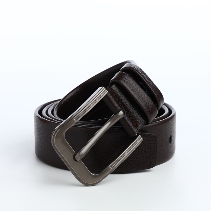 Ремень мужской, ширина 4 см, винт, пряжка металл, цвет коричневый Ремень мужской, ширина 4 см, винт, пряжка металл, цвет коричневый