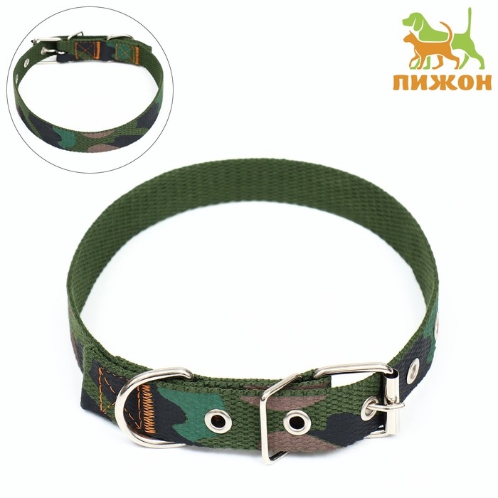 Ошейник брезентовый однослойный Ошейник брезентовый однослойный "Камуфляж", 58 х 2,5 см