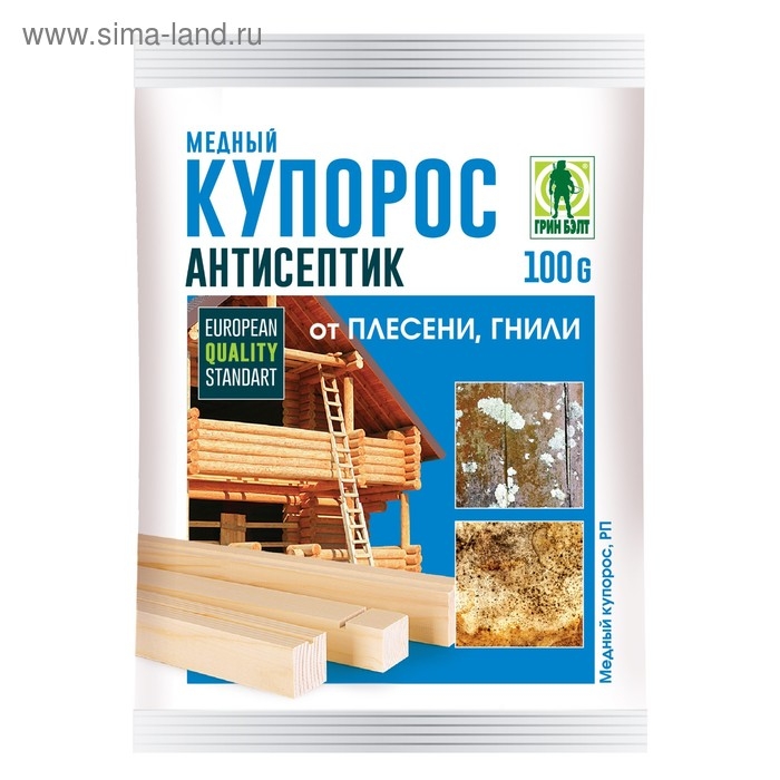 Медный купорос антисептик от плесени и гнили, Грин Бэлт, 100 г Медный купорос антисептик от плесени и гнили, Грин Бэлт, 100 г