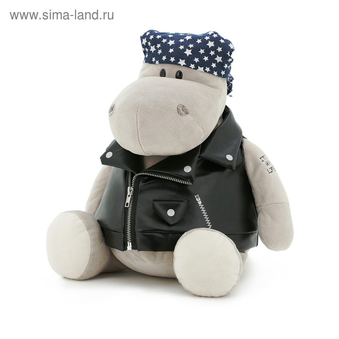 Мягкая игрушка «Бегемот Байкер» Мягкая игрушка «Бегемот Байкер»