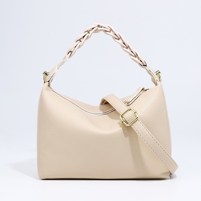 Сумка-багет на молнии, цвет бежевый Сумка-багет на молнии, цвет бежевый