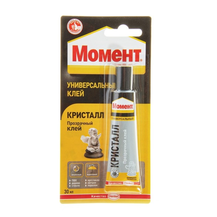 Клей  Клей "Момент: Кристалл", 30 мл, блистер