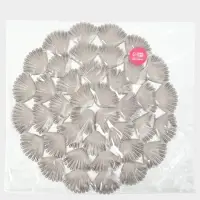 Коврик в раковину "Ракушки" круглый d=29 см прозрачный, цвет серо-коричневый