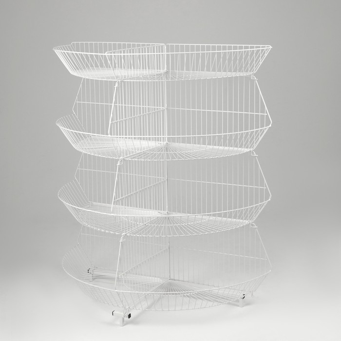 Горка-накопитель из четырёх корзин, полукруглая, 120×60×140 см, цвет белый Горка-накопитель из четырёх корзин, полукруглая, 120×60×140 см, цвет белый