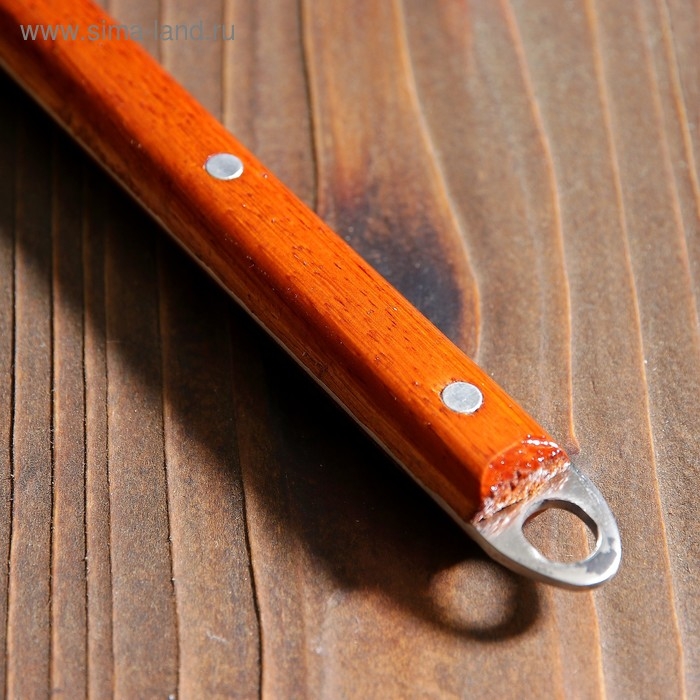 Шумовка для казана узбекская 40см, с деревянной ручкой Шумовка для казана узбекская 40см, с деревянной ручкой