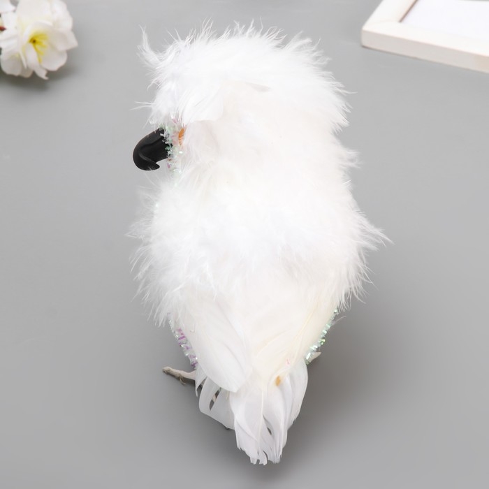 Пушистик  Пушистик "Совенок в блестках" белый 9х11х16 см