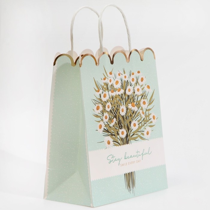 Пакет подарочный крафтовый, упаковка, &laquo;Stay with me&raquo;, 18 х 23 х 10 см