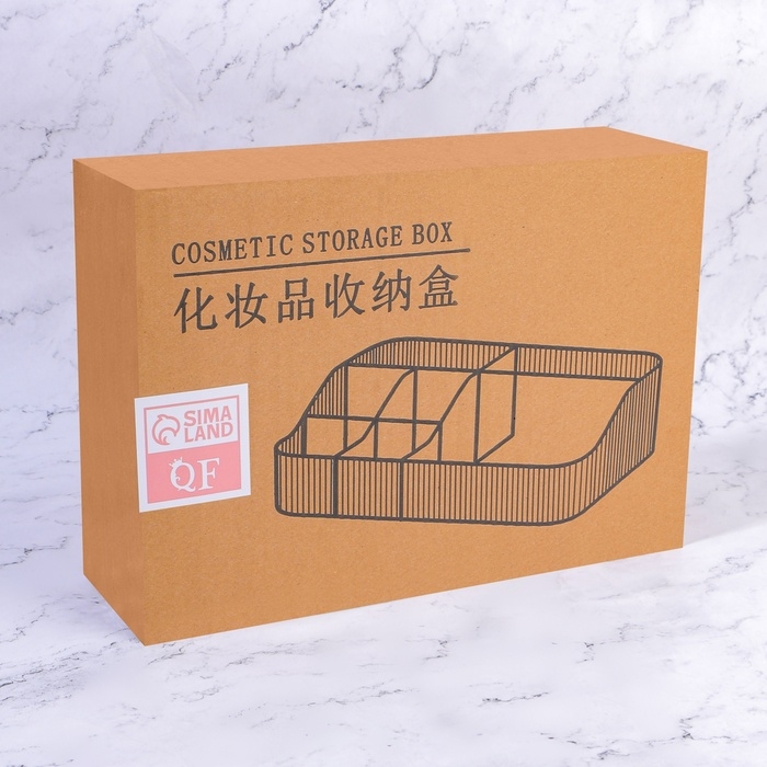 Органайзер для хранения маникюрных/косметических принадлежностей «GREEN», 7 секций, 30 × 20 × 8 см, цвет полупрозрачный/зелёный