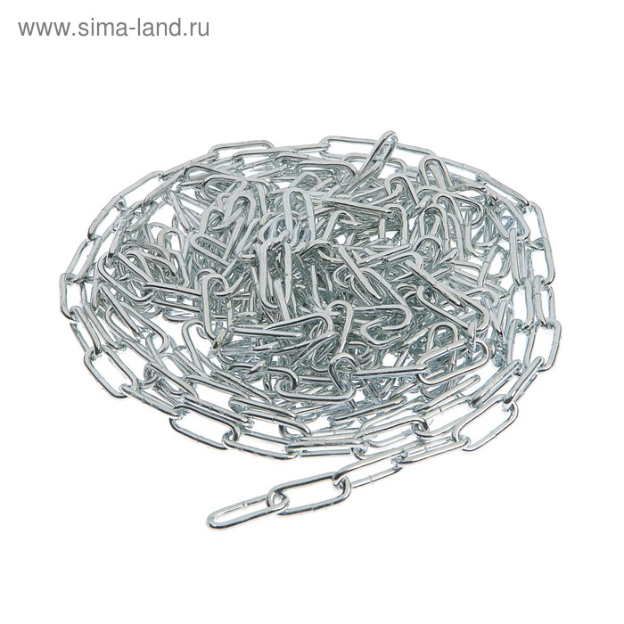 Цепь длиннозвенная ТУНДРА krep, DIN763, диаметр 5 мм, сварная, оцинкованная, 10 м Цепь длиннозвенная ТУНДРА krep, DIN763, диаметр 5 мм, сварная, оцинкованная, 10 м