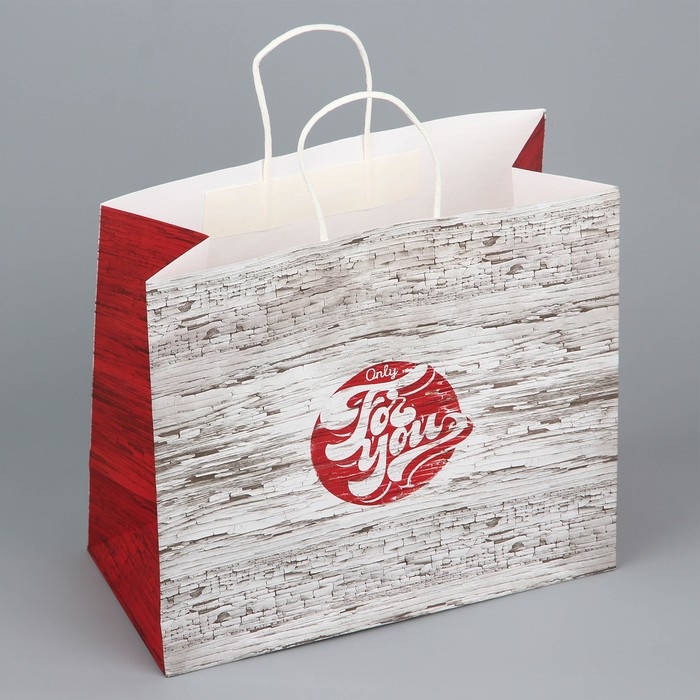 Пакет подарочный крафтовый, упаковка, For you, 32 х 28 х 15 см Пакет подарочный крафтовый, упаковка, For you, 32 х 28 х 15 см