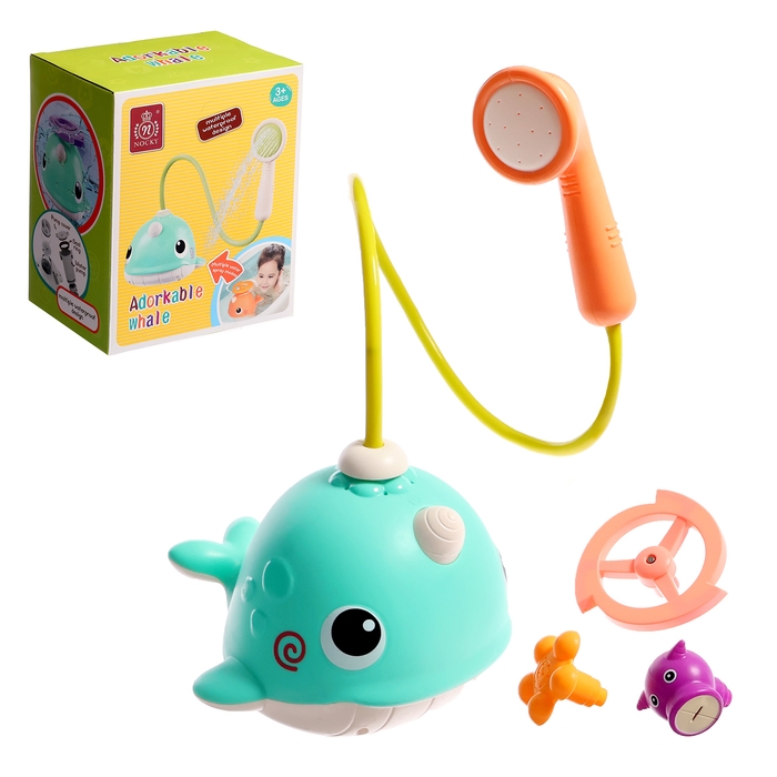 Фонтанчик для купания в ванной «Китёнок», лейка, 3 сменных насадки Фонтанчик для купания в ванной «Китёнок», лейка, 3 сменных насадки