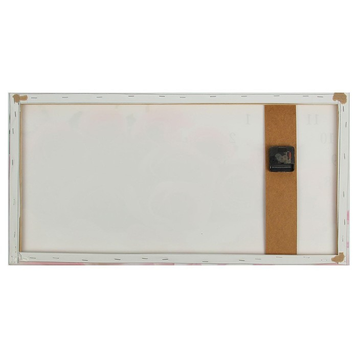 Часы-картина настенные, на холсте, интерьерные "Нежные розы", бесшумные, 40 х 76 см