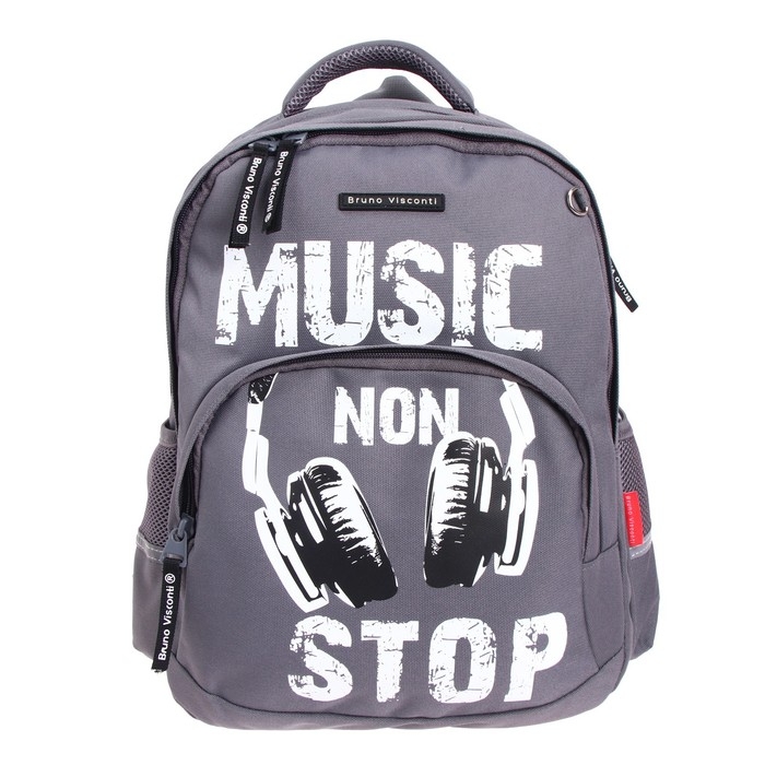 Рюкзак молодежный Bruno Visconti 40 x 30 x 17 см, Music, пенал в подарок Рюкзак молодежный Bruno Visconti 40 x 30 x 17 см, Music, пенал в подарок
