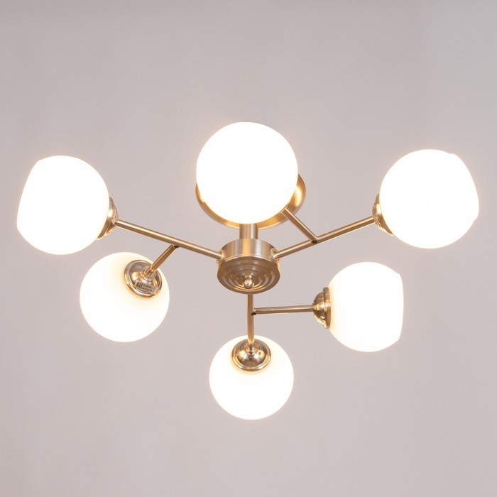 Люстра потолочная Виола 6х40Вт Е27 Хром 64x64x19 см Люстра потолочная Виола 6х40Вт Е27 Хром 64x64x19 см