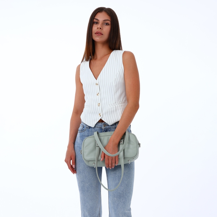 Сумка женская на молнии, цвет зелёный Сумка женская на молнии, цвет зелёный