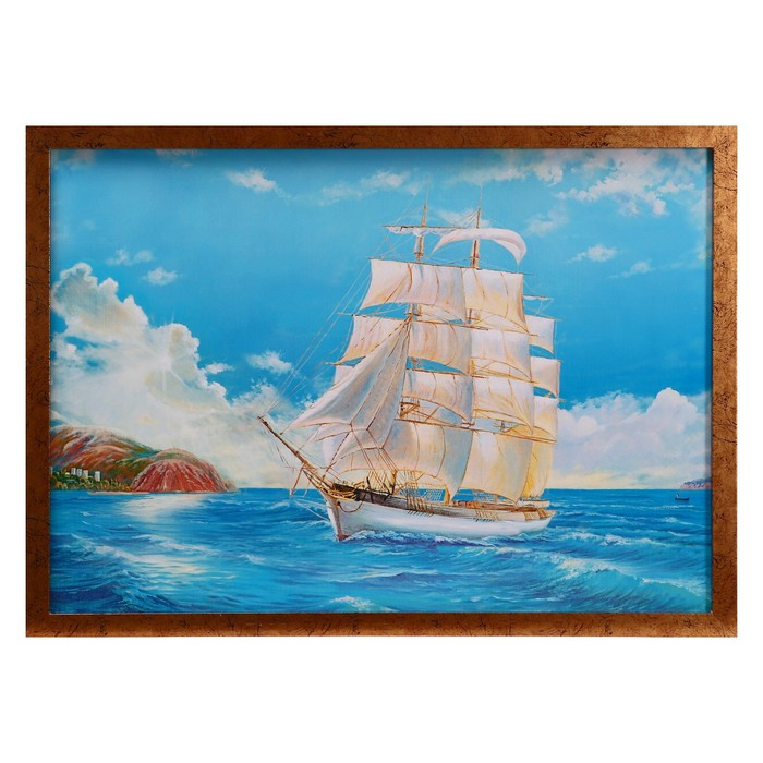 Картина  Картина "Парусник" 56х76см рамка микс