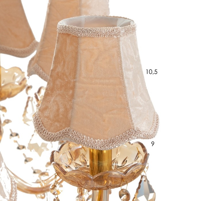 Люстра Люстра "Палермо" 8хЕ14 25Вт коньяк 72х72х60-90 см BayerLux