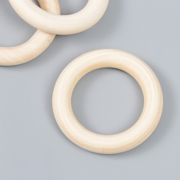 Кольца деревянные d=55 мм (набор 3 шт) без покрытия Кольца деревянные d=55 мм (набор 3 шт) без покрытия