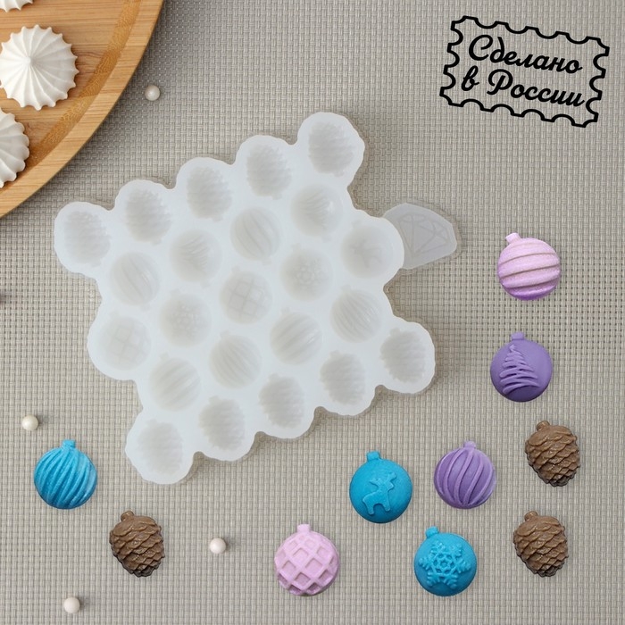 Силиконовый молд «Мини-шарики», 1.7-2 см, толщина 8 мм, цвет прозрачный Силиконовый молд «Мини-шарики», 1.7-2 см, толщина 8 мм, цвет прозрачный