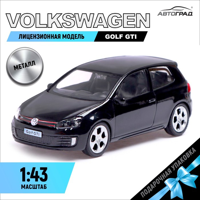 Машина металлическая VOLKSWAGEN GOLF GTI, 1:43, цвет чёрный Машина металлическая VOLKSWAGEN GOLF GTI, 1:43, цвет чёрный