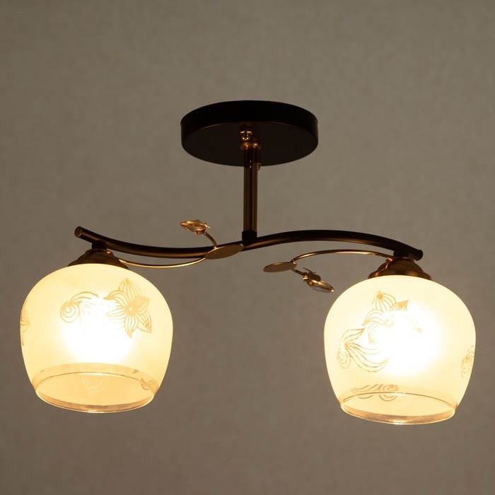 Люстра 2010/2 E27 60Вт черный+золото 37х13х25 см BayerLux