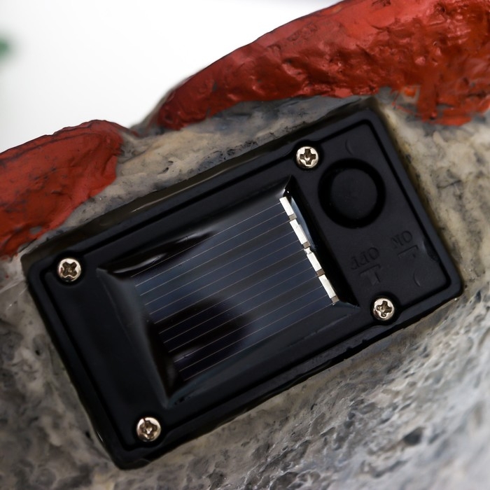 Сувенир полистоун свет Сувенир полистоун свет "Филин с суккулентами" от солнечной батареи 26,5х15,5 см